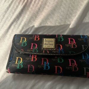Dooney & Bourke Black Wallet Classic Monogram